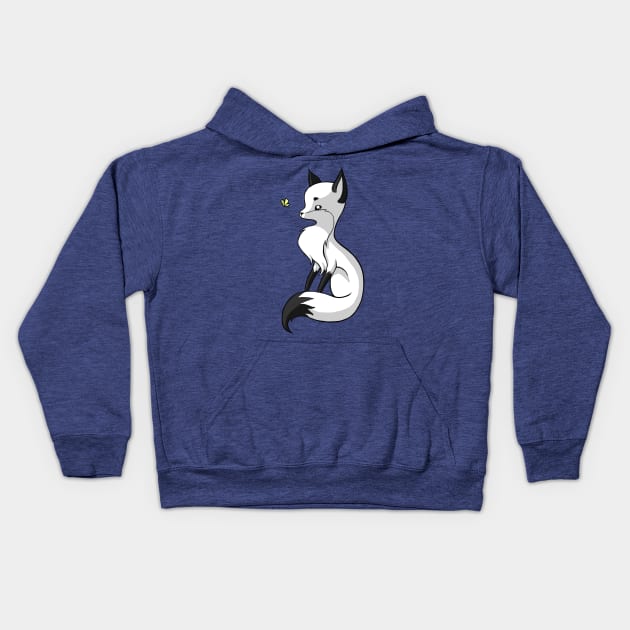 Fox and a Butterfly Kids Hoodie by Freeminds